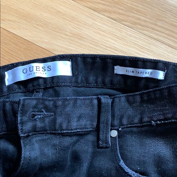 GUESS slim tapered paint splattered jeans - Picture 4 of 4